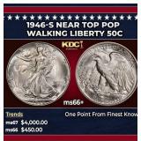 1946-s Walking Liberty Half Dollar Near Top Pop 50