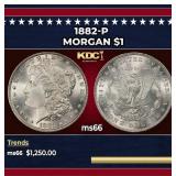 1882-p Morgan Dollar $1 ms66 SEGS