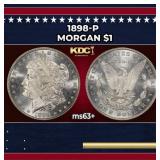 1898-p Morgan Dollar $1 Grades ms63+