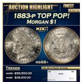 1883-p Morgan Dollar TOP POP! $1 ms68+ SEGS