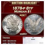 1878-p 8tf Morgan Dollar $1 ms65+ SEGS