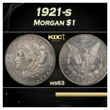 1921-s Morgan Dollar $1 Grades ms63