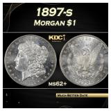 1897-s Morgan Dollar $1 Grades ms62+