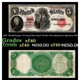 1907 Speelman/White $5 Large Size Legal Tender Not