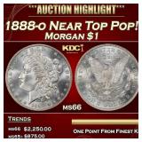 1888-o Morgan Dollar Near Top Pop! $1 ms66 SEGS