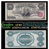 1891 Lyons/Roberts $10 Red Seal Silver Certificate