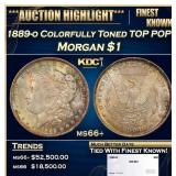 1889-o Morgan Dollar Colorfully Toned TOP POP! $1