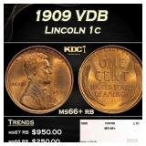 1909 VDB Lincoln Cent 1c ms66+ rb SEGS