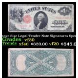 1917 $1 Large Size Legal Tender Note Grades vf++ S