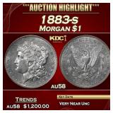 1883-s Morgan Dollar $1 au58 SEGS