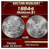 1884-s Morgan Dollar $1 au58 SEGS