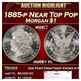 1885-p Morgan Dollar Near Top Pop $1 ms66+ pl SEGS