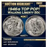 1946-s Walking Liberty Half Dollar TOP POP! 50c ms