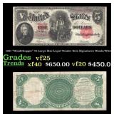 1907 Woods/White $5 Large Size Legal Tender Note G