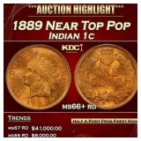 1889 Indian Cent Near Top Pop 1c ms66+ rd SEGS