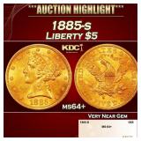 1885-s Gold Liberty Half Eagle $5 ms64+ SEGS
