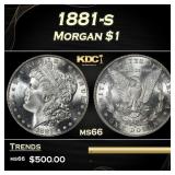 1881-s Morgan Dollar $1 Grades ms66