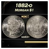 1882-o Morgan Dollar $1 Grades ms63+