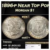 1896-p Morgan Dollar Near Top Pop $1 ms67+ SEGS