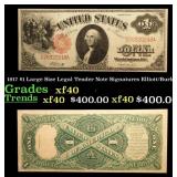 1917 Elliott/Burke $1 Large Size Legal Tender Note