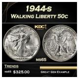 1944-s Walking Liberty Half Dollar 50c Grades ms65