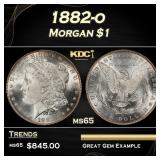 1882-o Morgan Dollar $1 Grades ms65