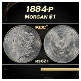 1884-p Morgan Dollar $1 Grades ms62+
