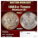 1883-o Morgan Dollar Toned $1 ms66+ SEGS