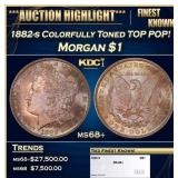 1882-s Morgan Dollar Colorfully Toned TOP POP! $1