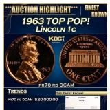 1963 Proof Lincoln Cent TOP POP! 1c pr70 rd DCAM S