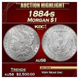 1884-s Morgan Dollar $1 au58 SEGS