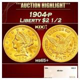 1904-p Gold Liberty Quarter Eagle $2 1/2 ms65+ SEG