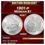 1901-p Morgan Dollar $1 ms62+ USCG