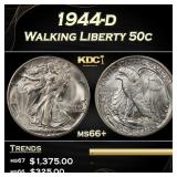 1944-d Walking Liberty Half Dollar 50c ms66+ SEGS