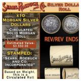SEARS Morgan Circulated 10 Coin Silver Dollar $1 R