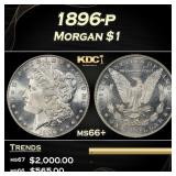 1896-p Morgan Dollar $1 ms66+ SEGS