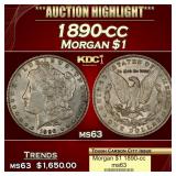 1890-cc Morgan Dollar $1 ms63 USCG