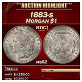 1883-s Morgan Dollar $1 ms62 USCG
