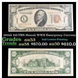 1934A $10 FRN Hawaii WWII Emergency Currency Grade
