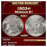 1903-p Morgan Dollar $1 ms66+ SEGS