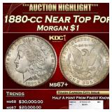 1880-cc Morgan Dollar Near Top Pop $1 ms67+ SEGS