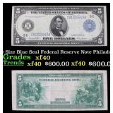 1914 $5 Large Size Blue Seal Federal Reserve Note