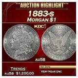 1883-s Morgan Dollar $1 au58 SEGS