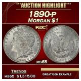 1890-p Morgan Dollar $1 ms65 SEGS