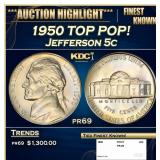 1950 Proof Jefferson Nickel TOP POP! 5c pr69 SEGS