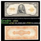 1922 Speelman/White $50 Large Size Gold Certificat