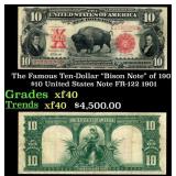 The Famous Ten-Dollar "Bison Note" of 1901 $10 Uni