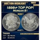 1898-p Morgan Dollar TOP POP! $1 ms67+ SEGS