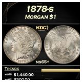 1878-s Morgan Dollar $1 Grades ms65+