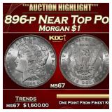 1896-p Morgan Dollar Near Top Pop! $1 ms67 SEGS
